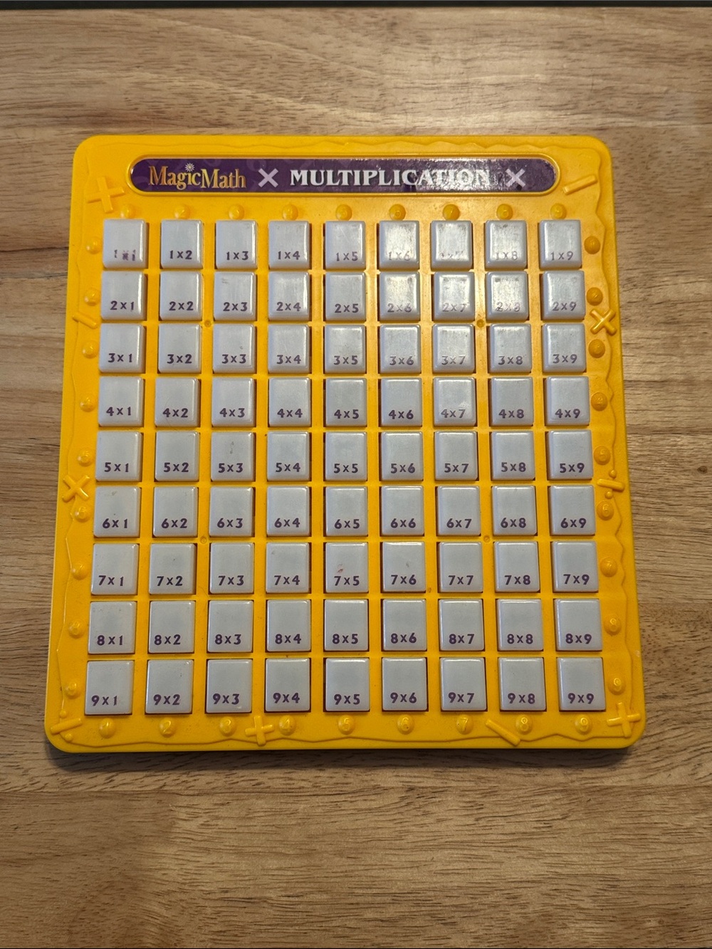 Vintage Magic Math Multiplication Machine Keyboard Press and Reveal Learning Toy
